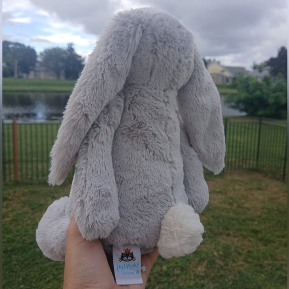 Jellycat Silver Bunny with Floral Ears - Picture 4 of 5